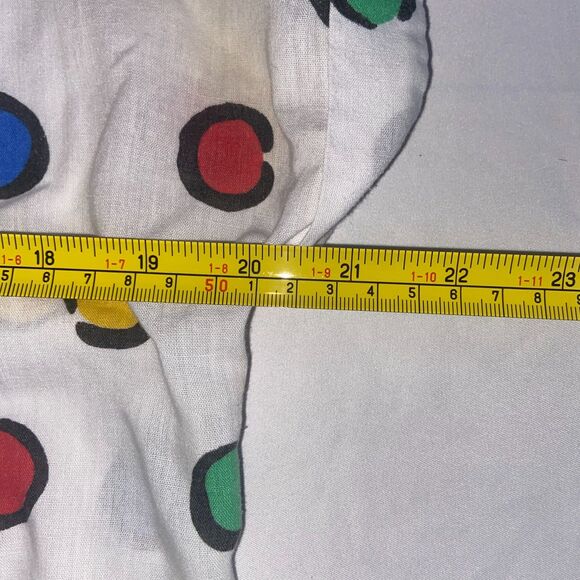 Vintage polka dot rainbow blouse BLAIR Usa made Retro Funky 80s S - Picture 5 of 5